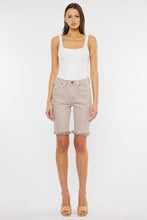 Taupe High Rise Bermuda Shorts
