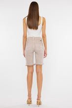 Taupe High Rise Bermuda Shorts