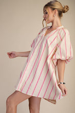 Pink Multi Striped Tunic Dress
