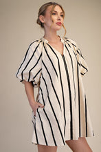 Black Multi Striped Tunic Dress