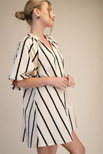 Black Multi Striped Tunic Dress