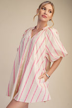 Pink Multi Striped Tunic Dress