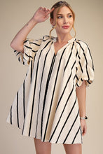 Black Multi Striped Tunic Dress