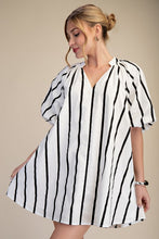 Black Multi Striped Tunic Dress