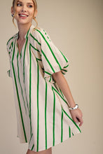 Kelly Green Multi Striped Tunic Dress