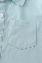 Light Blue Button-Downs Pocket Boy Shirt