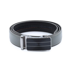 Men's Genuine Leather Sliding Buckle Ratchet Belt