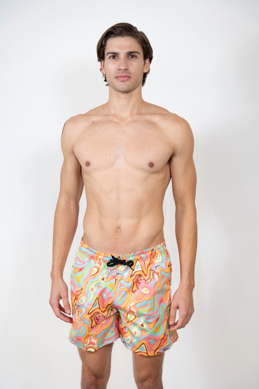 Mens Printed Swim Shorts