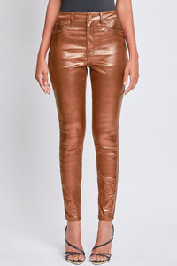 Coppe-Copper Junior High-Rise Metallic Skinny Jean