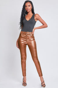 Coppe-Copper Junior High-Rise Metallic Skinny Jean
