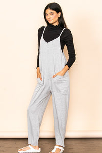 Heather Grey French Terry Jogger Fit Overall Jumper