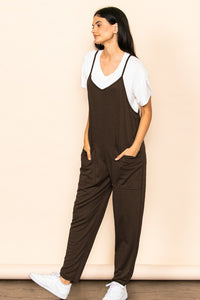 Mocha French Terry Jogger Fit Overall Jumper