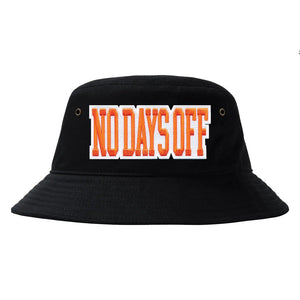 Black No Days Off Patch Bucket Hat