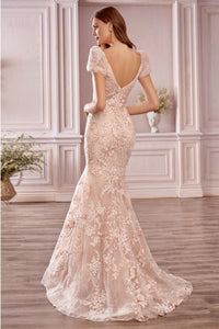 Blush Blume Floral Mermaid Gown
