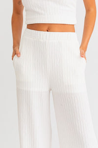 Off White Slit Pants