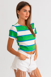 Kelly Green Short Sleeve Cropped Tee