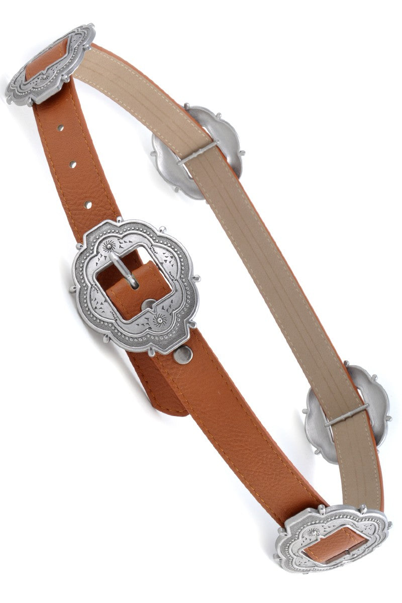 Tan Belt With Conchoes