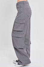Char-Charcoal Junior High Rise Double Cargo Pants