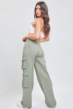 Grnte-Green Tea Junior High Rise Double Cargo Pants