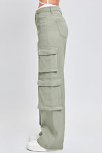 Grnte-Green Tea Junior High Rise Double Cargo Pants