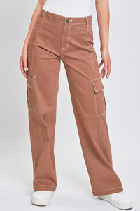 Brnie-Brownie Junior High Rise Cargo Pant With Front Seam Detail
