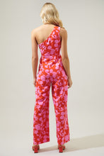 Pink/Red Palmas Cherry Villa One Shoulder Jumpsuit