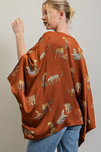 Brown Leopard Print Dolman Blouse Top