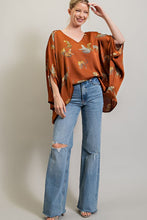 Brown Leopard Print Dolman Blouse Top