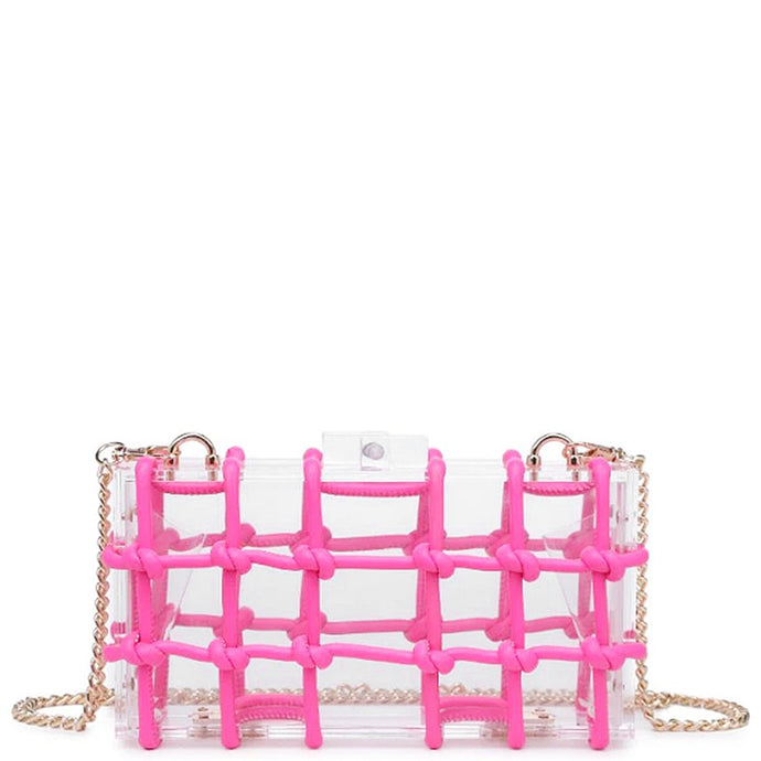 Pink Stylish See Through Design Yesenia Evening Bag