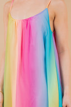 Multi Rainbow Multicolor Sleeveless Cami Dress