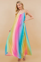 Multi Rainbow Multicolor Sleeveless Cami Dress