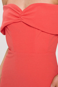 Coral Ynez Off-The-Shoulder Mermaid Prom Maxi Dress