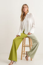 Green Sage Half Half Long Pants