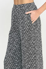 White/Black Fringe Detail Crop Pants