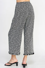 White/Black Fringe Detail Crop Pants