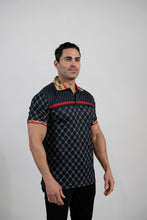 Black Men'S Plaid Polo Shirt