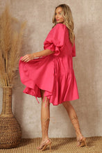 Fuchsia Summer Love Ruched Dress