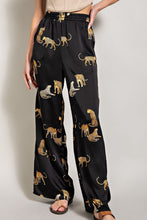 Black Leopard Print Pants