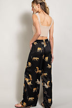 Black Leopard Print Pants