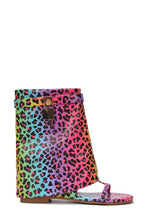 Print Womens Padlock Sheath Legwarmer Bootie Sandals