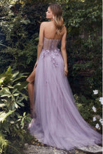 Blush Mauve Halter A-Line Tulle Gown