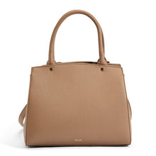 Taupe Vegan Bow Leather Tote/Crossbody Bag