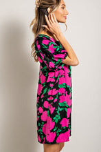 Hot Pink Floral Mini Dress