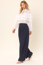 Off White Ruffle Detailed Blouse Top