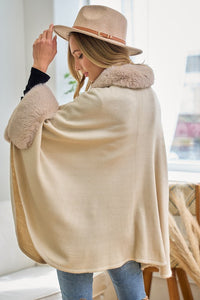 Ivory Faux Fur Solid Coat