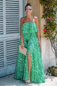 Parakeet Santorini Strapless Maxi Dress