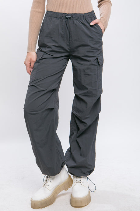 Slate Loose Fit Parachute Cargo Pants