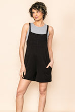 Black Pocket Detailed Shortall Romper