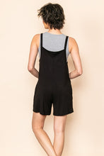 Black Pocket Detailed Shortall Romper