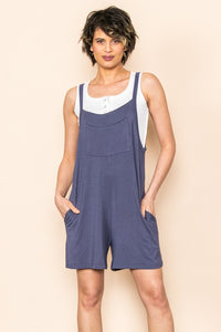Navy Pocket Detailed Shortall Romper